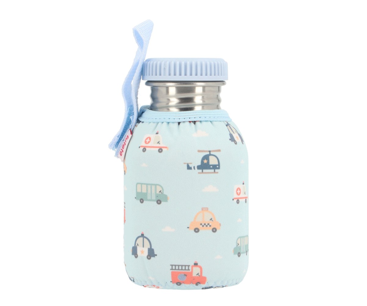 Botella Acero con Funda City Cars  350ml tutete