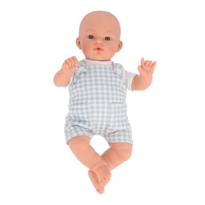 Muñeco Mateo con Peto Vichy Azul