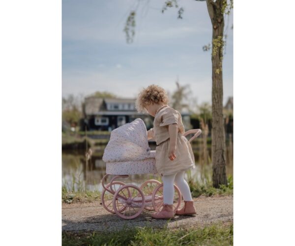 Carrito para Muñecas Metal Soft Flowers Little Dutch - Imagen 3