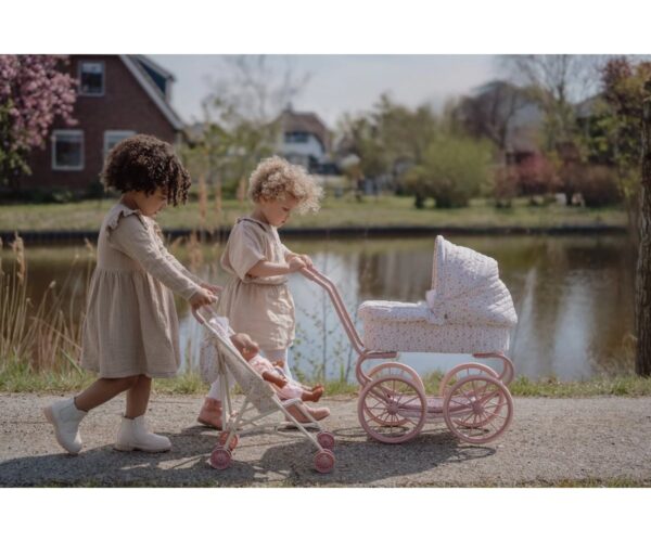 Carrito para Muñecas Metal Soft Flowers Little Dutch - Imagen 2