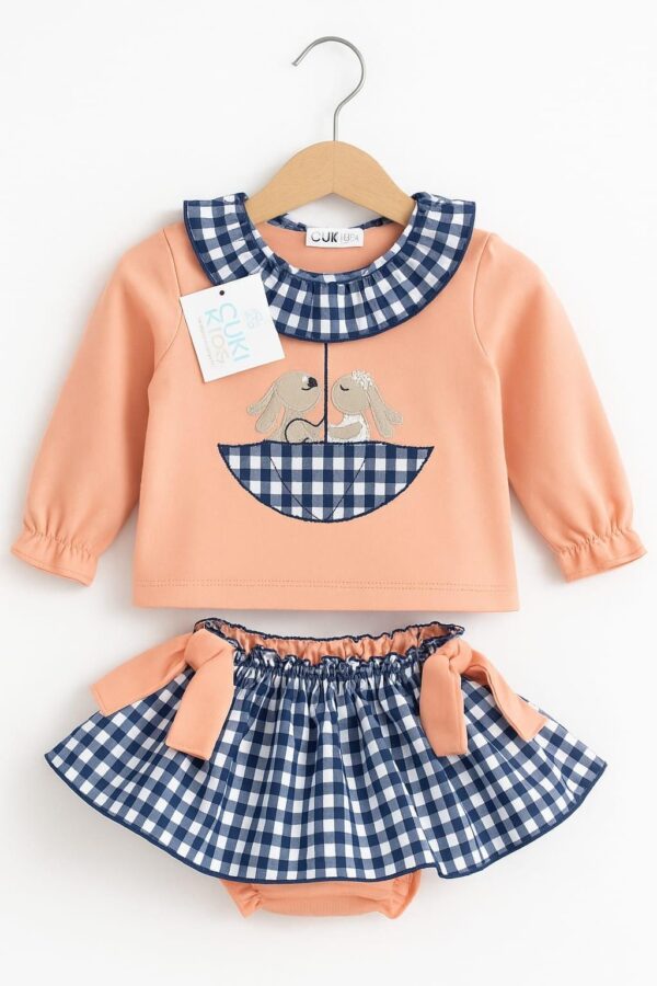 Conjunto pareja conejos sombrilla Cuki kids