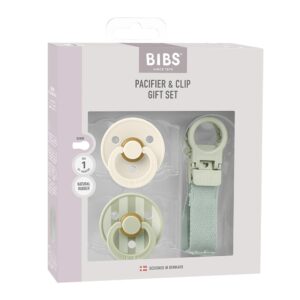 Set de Regalo BIBS Colour Chupete y Clip Loop Sage BIBS