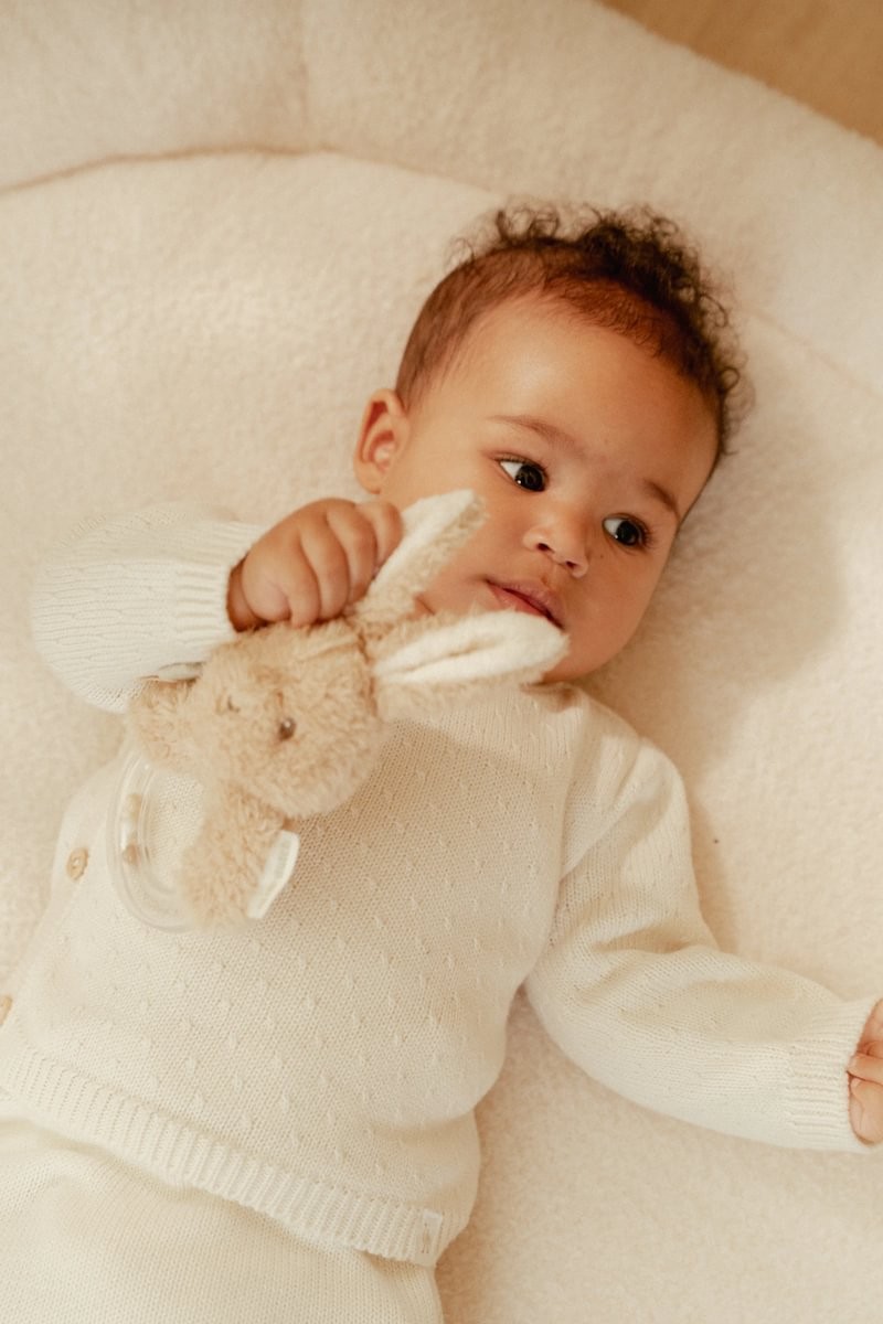 SONAJERO ANILLO CONEJITO NEWBORN NATURAL Little dutch - Imagen 2