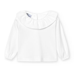 CAMISETA CUELLO VOLANTE MANGA LARGA babidu