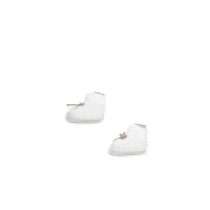 Bota recogidas lazo blanco/beig Juliana Vistiendo bebes