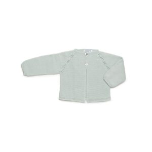 Chaqueta larga calada hombros blanco Juliana Vistiendo bebes