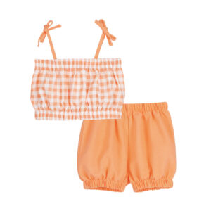 Conjunto Pantalón CUADROS melocoton Calamaro baby