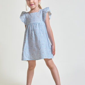 Vestido Vichy celeste flores Street Monkey