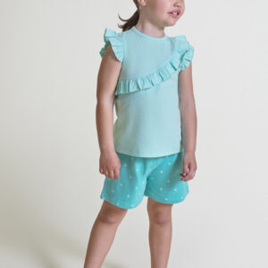 Conjunto verde agua Short corazones Street Monkey