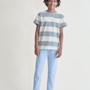 Camiseta crudo y azul Street Monkey