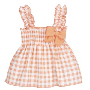 Vestido CUADROS melocotón Calamaro baby