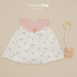 VESTIDO MOCETA BUNNY Rosa empolvado Pangasa baby