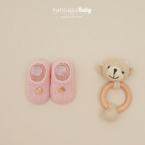 BOTITAS ZAPATITO MEDALLA Rosa empolvado Pangasa baby