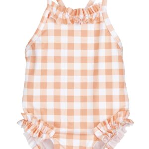 Bañador CUADROS melocotón Calamaro baby