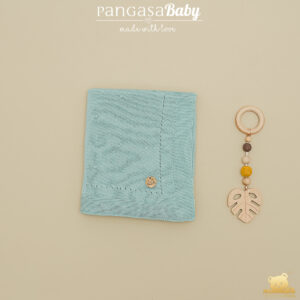 Mantita bodoques verde mint Pangasa baby