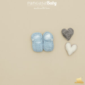 SANDALIA HEBILLA Celeste empolvado  Pangasa baby