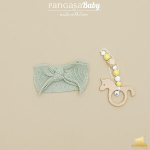 Diadema verano verde hoja pangasa baby