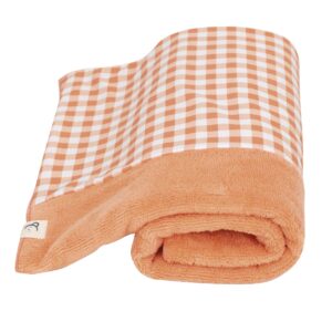 Toalla CUADROS MELOCOTON Calamaro baby