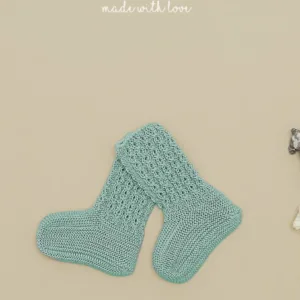 Botitas Calcetín Ochos Verano Verde Mar - Pangasa Baby