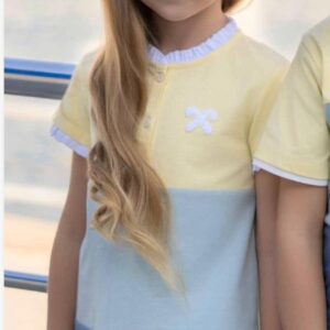 Vestido polo tricolor amarillo Nelblu