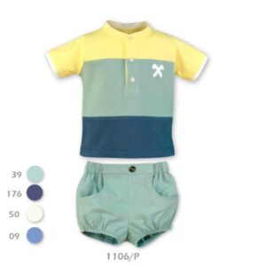 Polo bebe Tricolor Nelblu