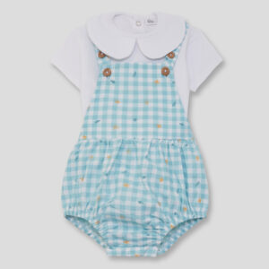 Conjunto ranita Vichy turquesa mar Street Monkey