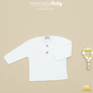 Chaqueta básica larga blanca Pangasa baby