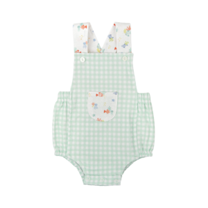 Pelele vichy verde agua Ternura Babidu