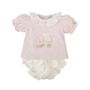 Conjunto rosa braguita bambula Charca Babidu