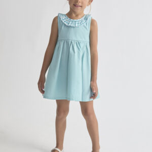 Vestido Turquesa volante Vichy Street Monkey