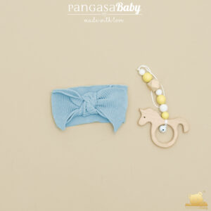 Diadema verano Celeste empolvado Pangasa baby