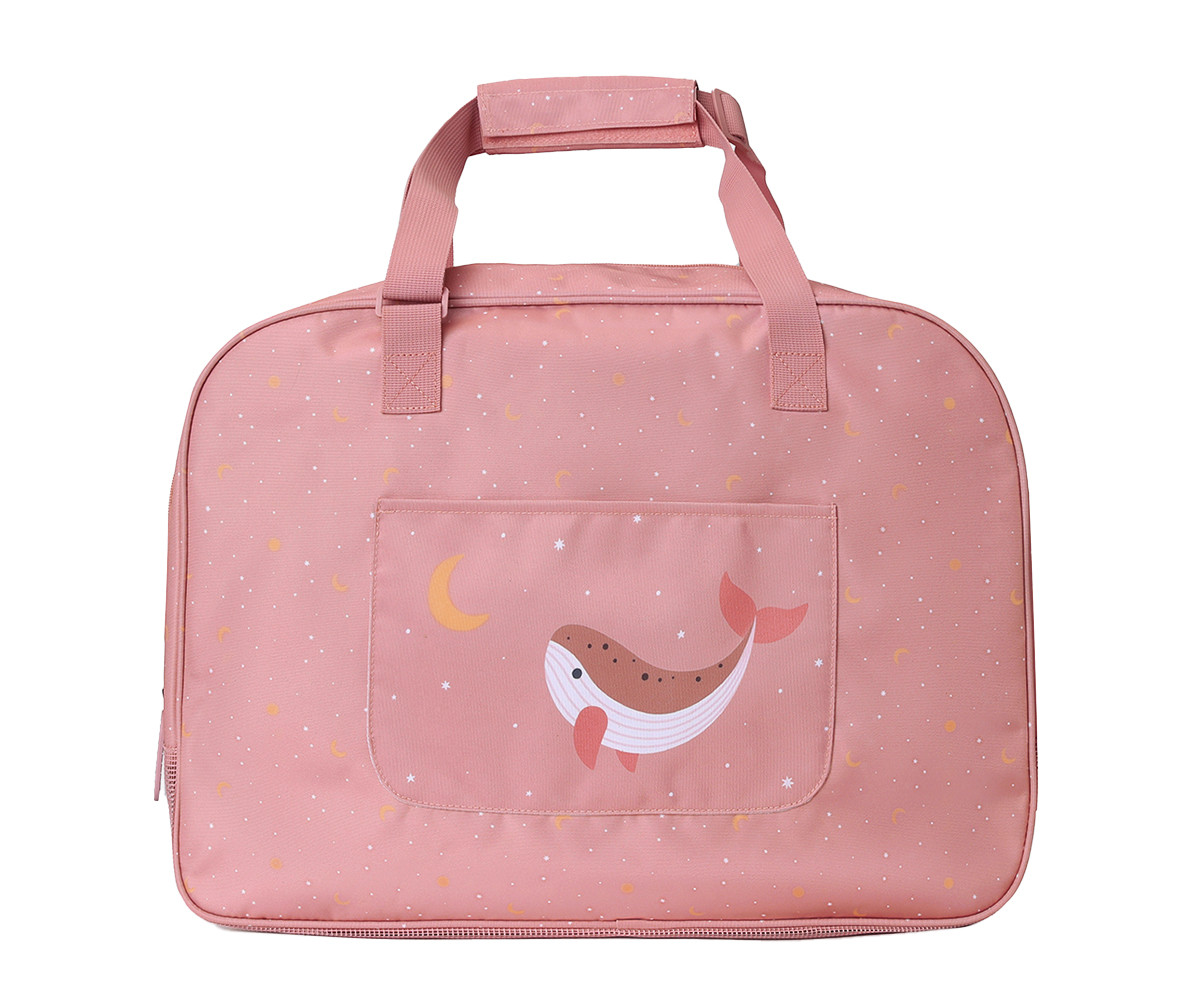Bolso de Playa con Rejilla Whale Pink Monnëka
