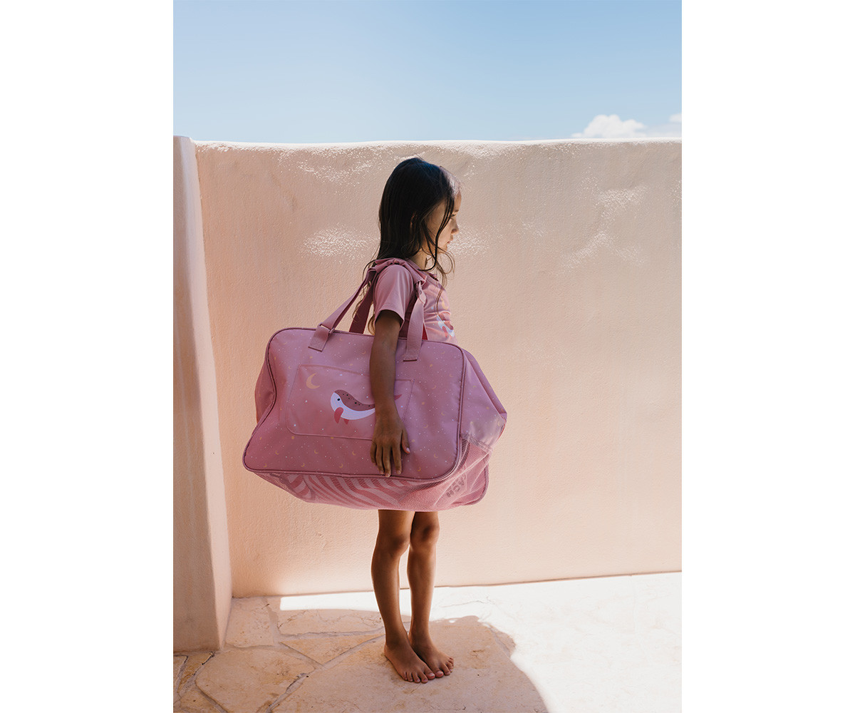 Bolso de Playa con Rejilla Whale Pink Monnëka - Imagen 4