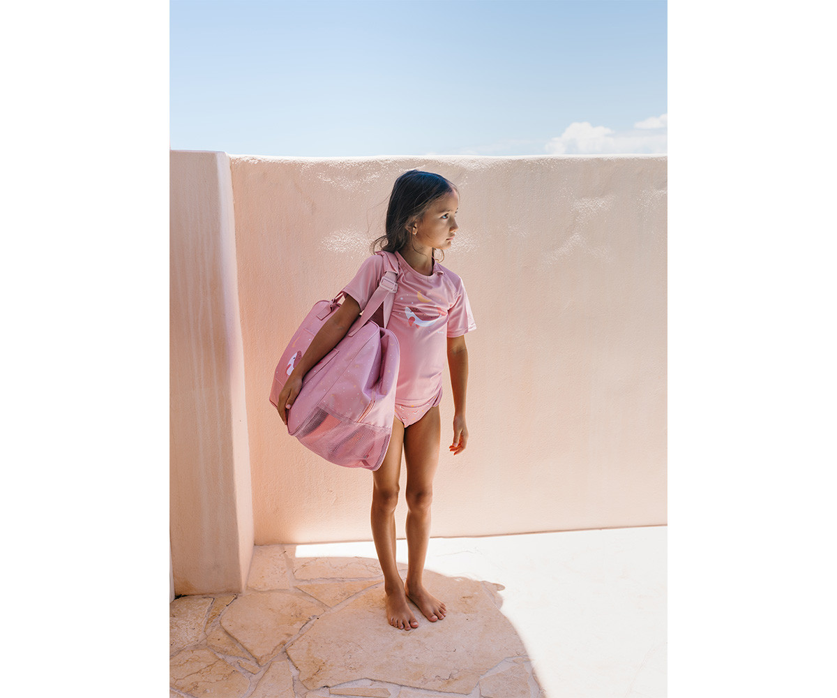 Bolso de Playa con Rejilla Whale Pink Monnëka - Imagen 3