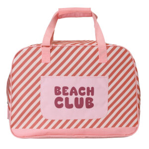Bolso de Playa con Rejilla Stripes Bloom & Blush  Monnëka