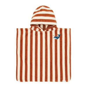 Poncho de Playa Ocean World Brown Stripe Little Dutch