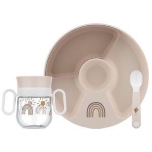VAJILLA BEBÉ MIO 3 PCS ARCOIRIS MEPAL