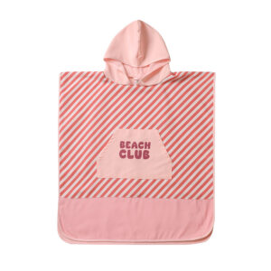 Poncho de Playa Stripes Bloom & Blush Monnëka