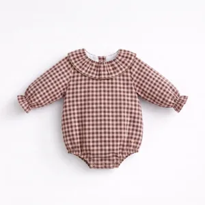 Pelele Tela Cuadros Rosa Empolvado - Chocolatte Collection Pangasa Baby