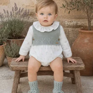 Pelele Verde Pompas Sin Chaleco Pangasa baby