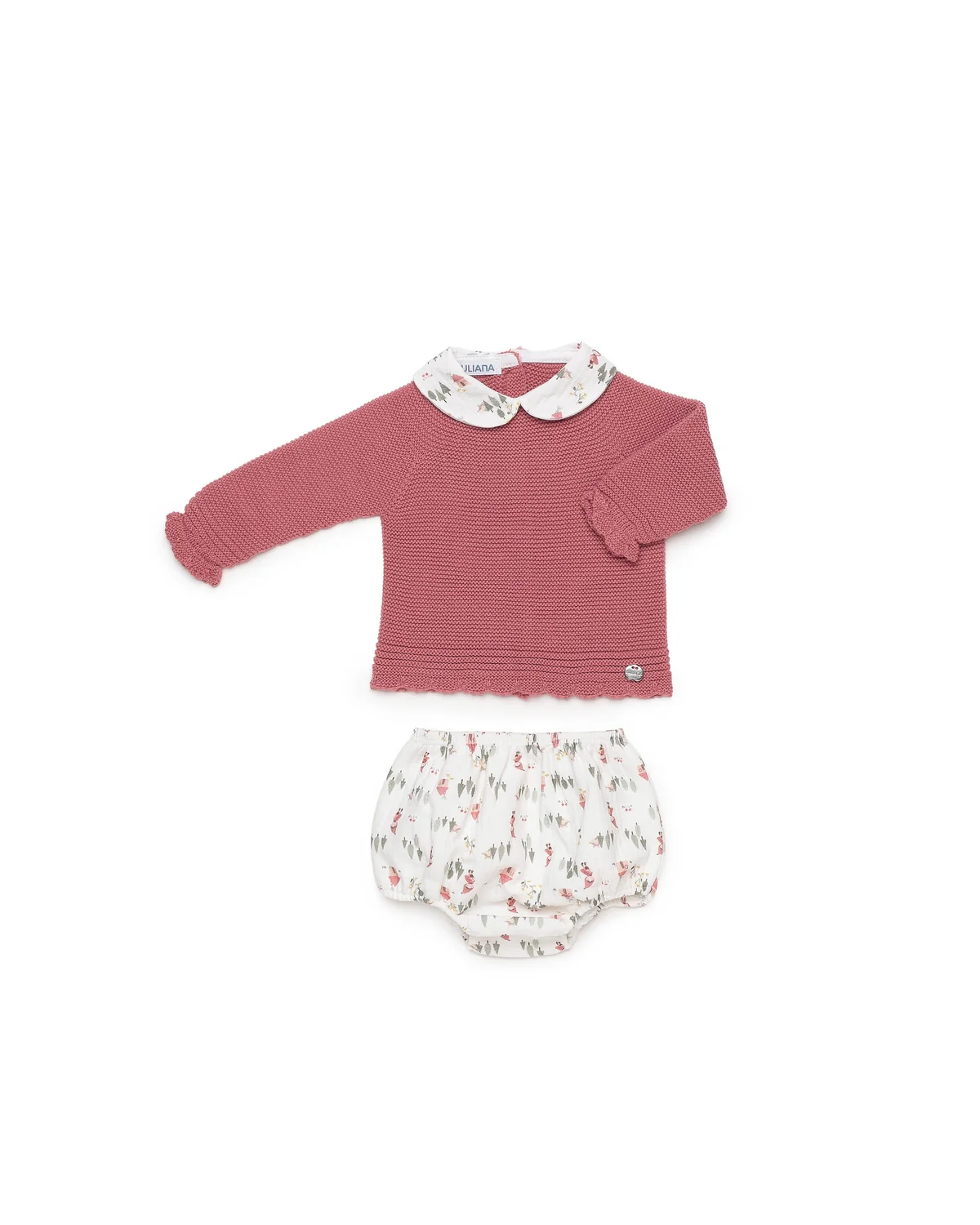 CONJUNTO BRAGA CASITAS JULIANA VISTIENDO BEBES - Imagen 2