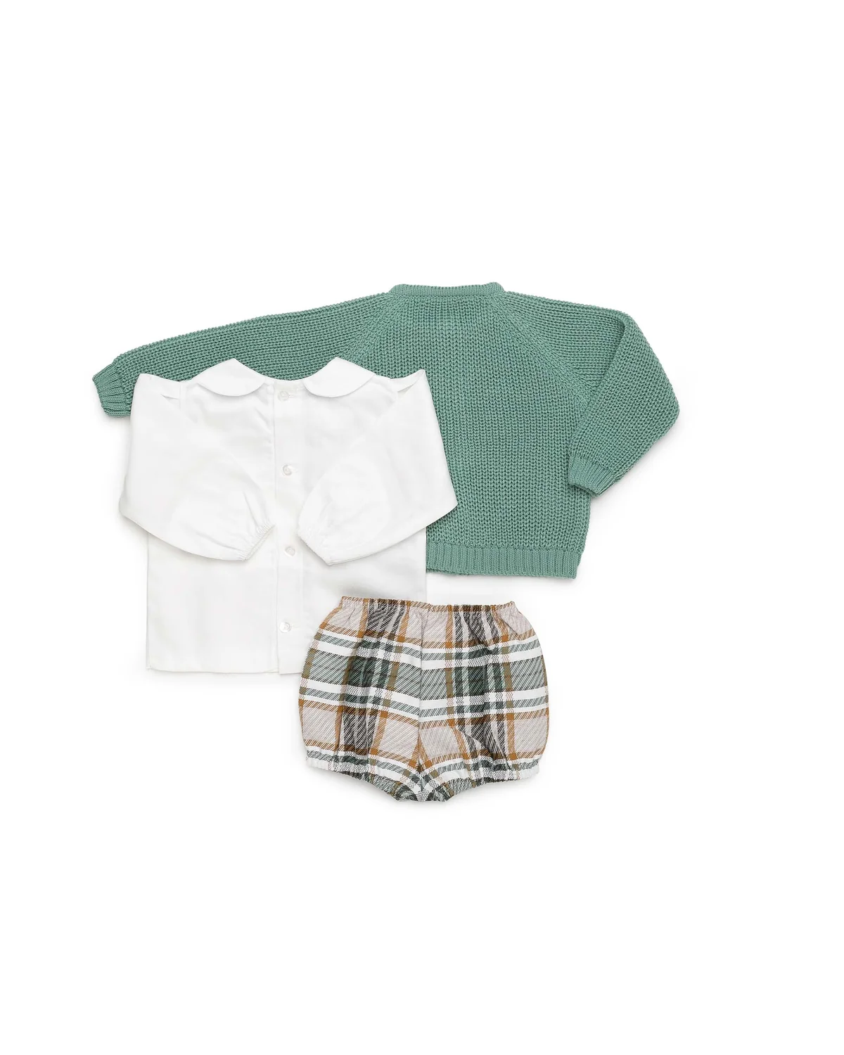 CONJUNTO PANTALON CUADROS JULIANA VISTIENDO BEBES - Imagen 3
