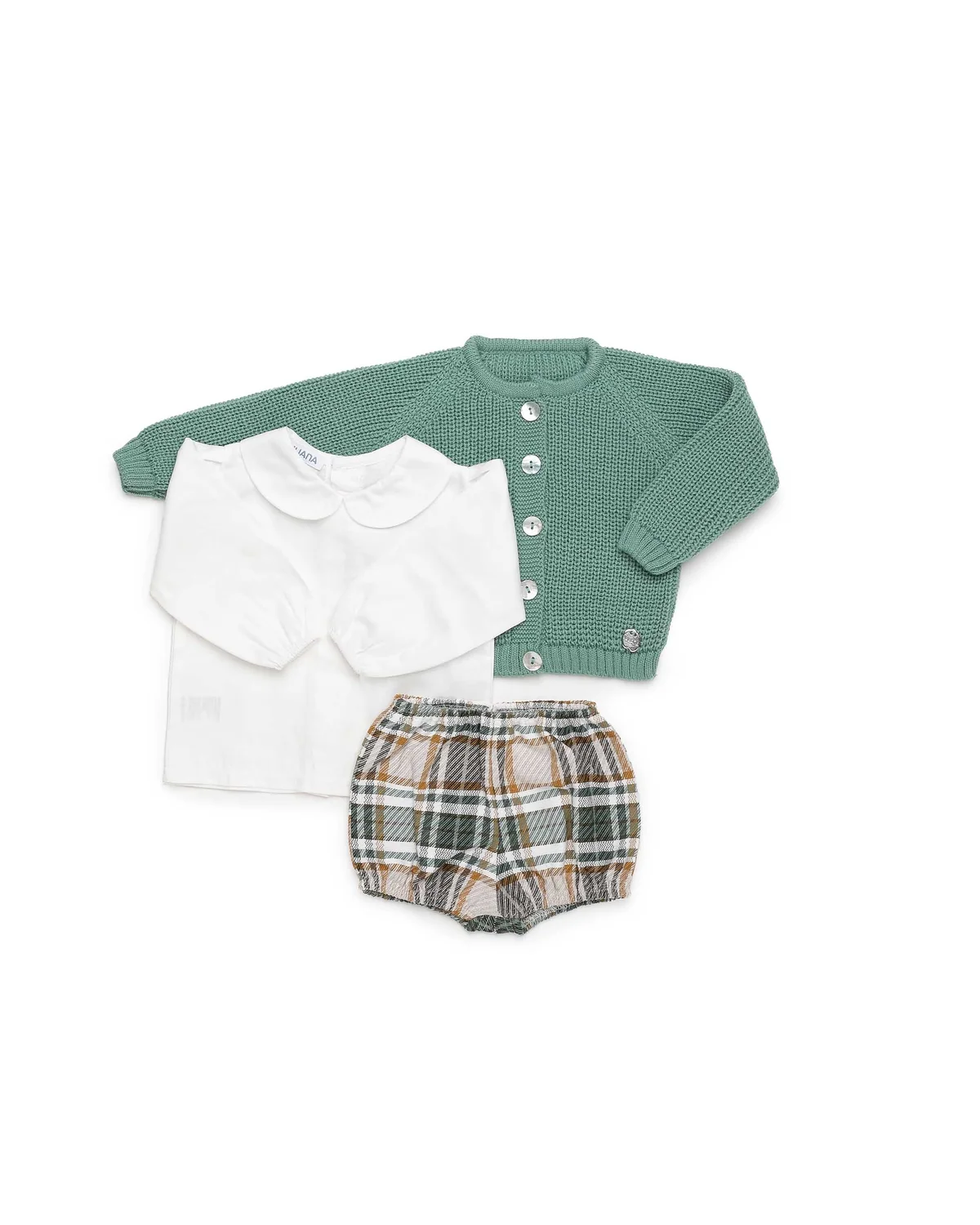 CONJUNTO PANTALON CUADROS JULIANA VISTIENDO BEBES - Imagen 2