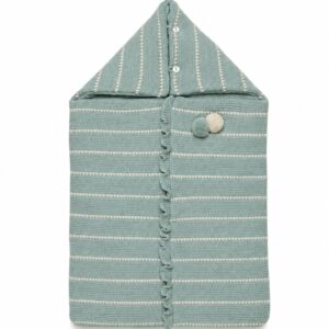 SACO CAPUCHA LINES COLORES verde menta/crema Juliana Vistiendo bebes