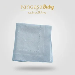Mantita Bodoques Basic Celeste Empolvado Pangasa Baby