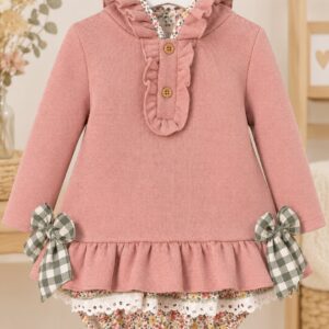 CONJUNTO ROSA HILO DORADO PEQUEÑOS PIRATAS