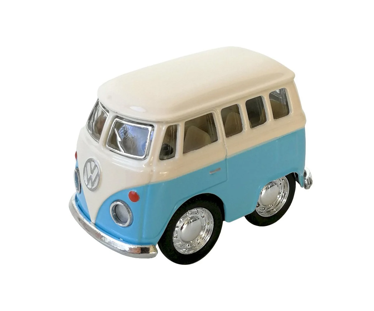 Mini Furgoneta Volkswagen Juguete Azul Beetle Classical