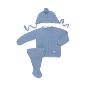 CONJUNTO 3.P BOLSILLOS CIELO JULIANA VISTIENDO BEBES
