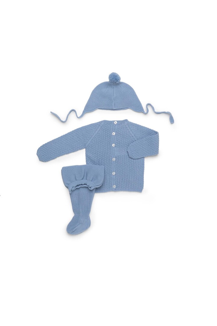 CONJUNTO 3.P BOLSILLOS CIELO JULIANA VISTIENDO BEBES - Imagen 2