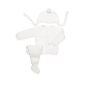 CONJUNTO 3.P BOLSILLOS BLANCO JULIANA VISTIENDO BEBES